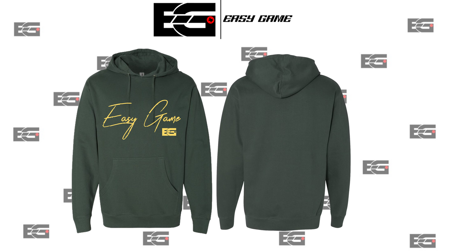 Unisex Midweight Alpine Green Hooded Sweatshirt (Cotton Blend)