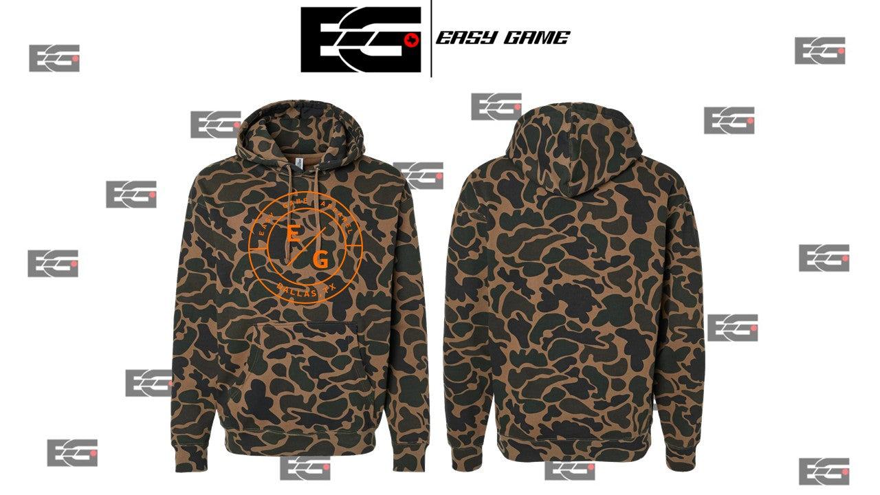 Unisex Midweight Duck Camo Hooded Sweatshirt (Cotton Blend)