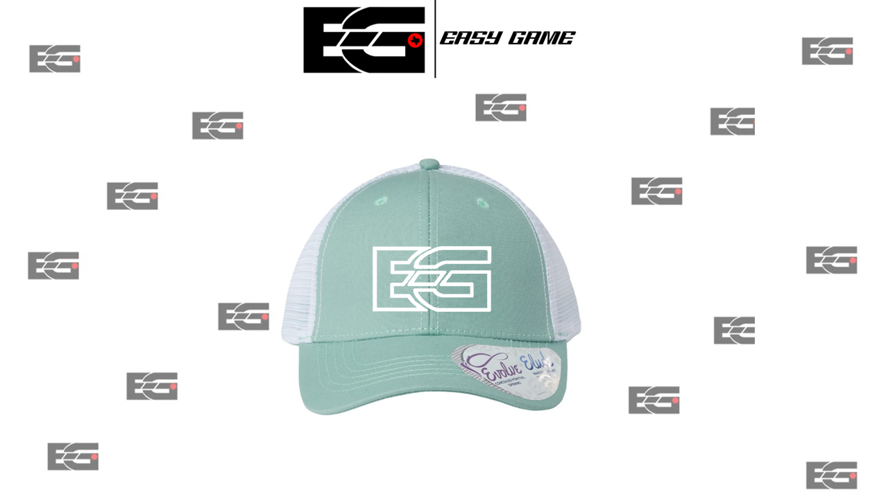 Women's EG Puff Outline Hat Turquoise/White
