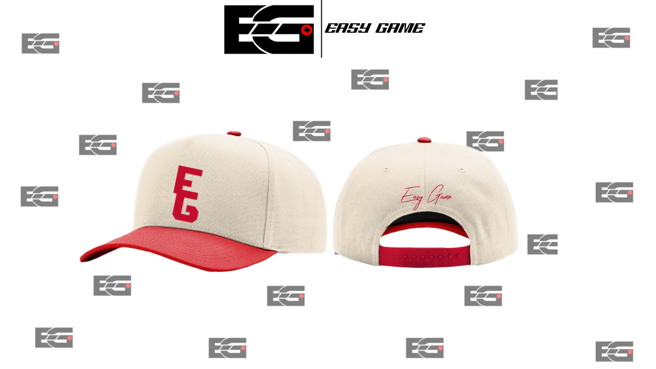 EG Puff + Script Red and Cream